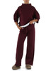 BORDEAUX | Pantalone sportivo gamba larga in cotone felpato