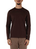 MARRONE | T-shirt manica lunga AMALFIML in cotone stretch