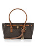 MARRONE | Borsa a spalla stampa logo HAMILTON MODERNE Small