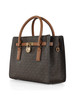 MARRONE | Borsa a mano stampa logo HAMILTON MODERNE Small