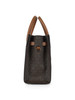 MARRONE | Borsa a mano stampa logo HAMILTON MODERNE Small