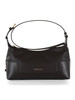 marrone scuro | Borsa a spalla in pelle martellata TEDDI Medium