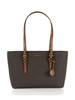 MARRONE | Borsa tote stampa logo QUINN Medium