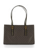 VERDE MILITARE | Borsa tote in tessuto stampa logo ZADIE Medium