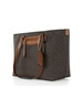 MARRONE | Borsa tote stampa logo JET SET TRAVEL Medium