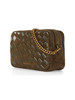 VERDE MILITARE | Borsa a tracolla in suede intrecciato BRYANT Medium