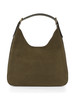 VERDE MILITARE | Borsa hobo in nabuk NOLITA Large