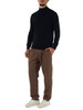 BLU SCURO | Maglia mezzo collo in lana merino extrafine