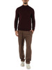 BORDEAUX | Maglia mezzo collo in lana merino extrafine