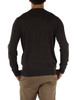 MARRONE | Maglia girocollo in lana merino extrafine, seta e cashmere