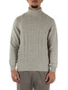 GRIGIO CHIARO | Maglia collo alto in lana merino extrafine