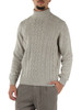 GRIGIO CHIARO | Maglia collo alto in lana merino extrafine