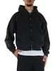 GRIGIO SCURO | Felpa box fit con cappuccio e zip