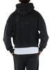 GRIGIO SCURO | Felpa box fit con cappuccio e zip