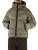 VERDE | Piumino regular fit trapuntato con cappuccio