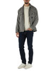 BIANCO/NERO | Overshirt con zip in misto lana