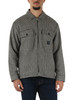 BIANCO/NERO | Overshirt con zip in misto lana