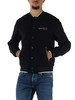 BLU SCURO | Bomber in misto lana e viscosa