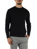 NERO | Maglia girocollo in misto lana