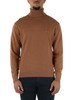 MARRONE CHIARO | Maglia collo alto in cotone e cashmere