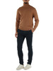 MARRONE CHIARO | Maglia collo alto in cotone e cashmere