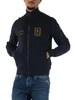 BLU SCURO | Felpa regular fit in cotone con zip