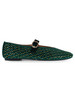 VERDE | Ballerine in velluto MAYFAIR con strass