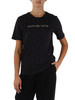 NERO | T-shirt in cotone con micro borchie