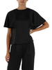 NERO | Blusa in satin con maniche ampie
