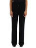 NERO | Pantalone in acetato con pinces