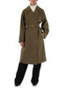 VERDE MILITARE | Trench oversize in misto cotone lavato