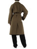 VERDE MILITARE | Trench oversize in misto cotone lavato