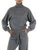 GRIGIO | Maglia collo alto in misto viscosa