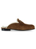 MARRONE CHIARO | Mule in suede modello mocassino JADEY