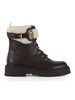 MARRONE | Anfibi in pelle ed ecopelliccia RUMI 45F