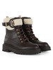 MARRONE | Anfibi in pelle ed ecopelliccia RUMI 45F