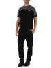NERO | T-shirt in cotone regular fit con stampa logo a rilievo