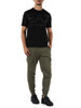 NERO | T-shirt in cotone pesante regular fit con stampa logo