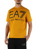 GIALLO SCURO | T-shirt in cotone pesante regular fit con stampa logo