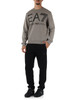 GRIGIO | Felpa regular fit in cotone garzato