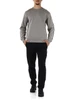 GRIGIO | Felpa girocollo regular fit in misto cotone