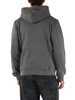GRIGIO | Felpa regular fit con cappuccio in misto cotone