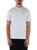 BIANCO | T-shirt in cotone slim fit con stampa logo a rilievo