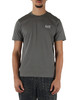 GRIGIO | T-shirt in cotone slim fit con stampa logo a rilievo