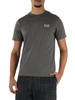GRIGIO | T-shirt in cotone slim fit con stampa logo a rilievo