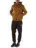MARRONE | Tura sportiva regular fit in cotone felpato