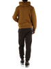 MARRONE | Tura sportiva regular fit in cotone felpato