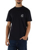 BLU SCURO | T-shirt regular fit in cotone con ricamo logo