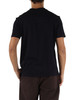 BLU SCURO | T-shirt regular fit in cotone con motivo logo flock