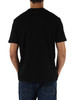 NERO | T-shirt regular fit in cotone con motivo logo flock